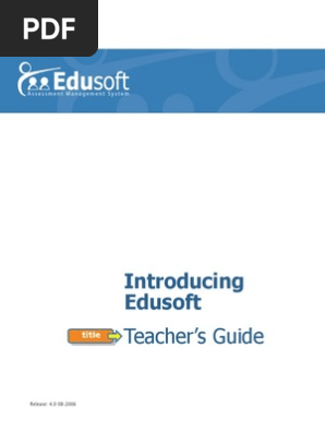 EDUSOFT TEACHERS GUIDE