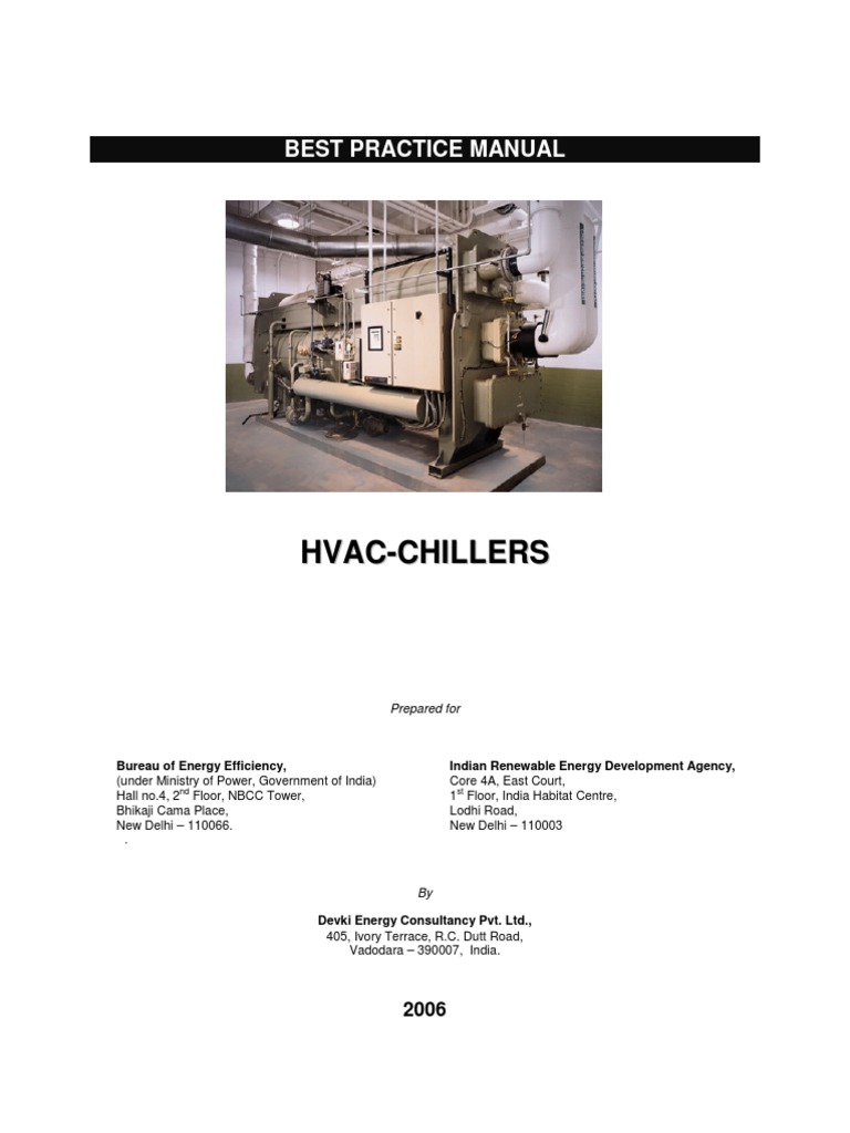 BEE Best Practice Manual HVAC Chillers PDF Gas Compressor Heat