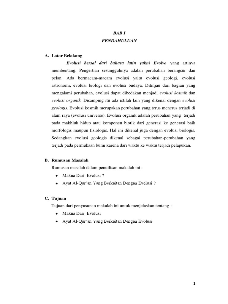 Ayat Alquran Yang Berkaitan Dengan Evolusi 11 Docx
