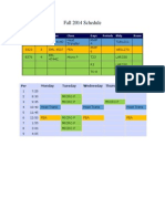 Class Schedule Fall 2014