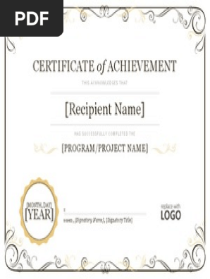 Certificate of Achievement