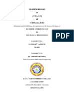 Training Report ON Auto-Cad AT CAD Centre, Delhi