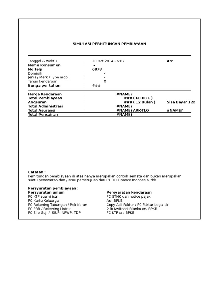 Tools Hitung Ndf Car Slb Versi 73 Rev 2