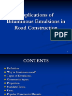 Applications of Bituminous Emulsions in Road Construction