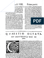 CT (1637 Ed.) t1 - 13 - Quaestio 8, de Existentia Dei in Rebus