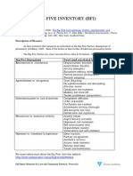 Personality-Big Five Inventory With Scoring