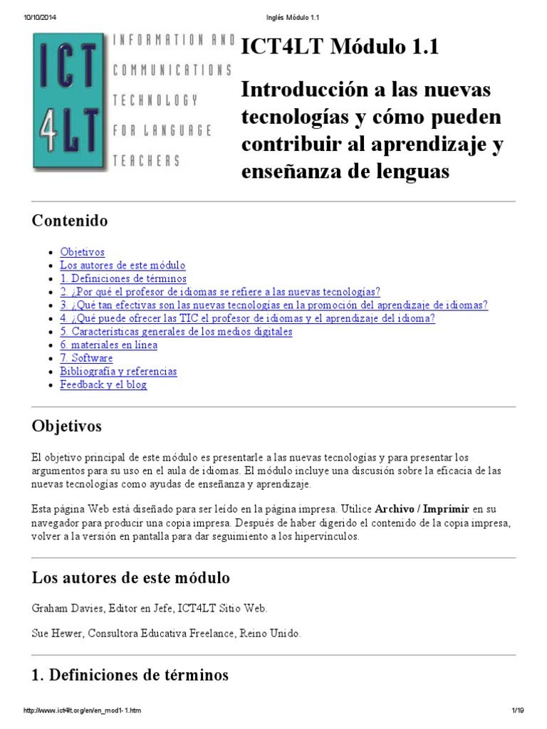 Inglés Módulo 1 Pdf Pdf Tecnología De Información Y Comunicaciones