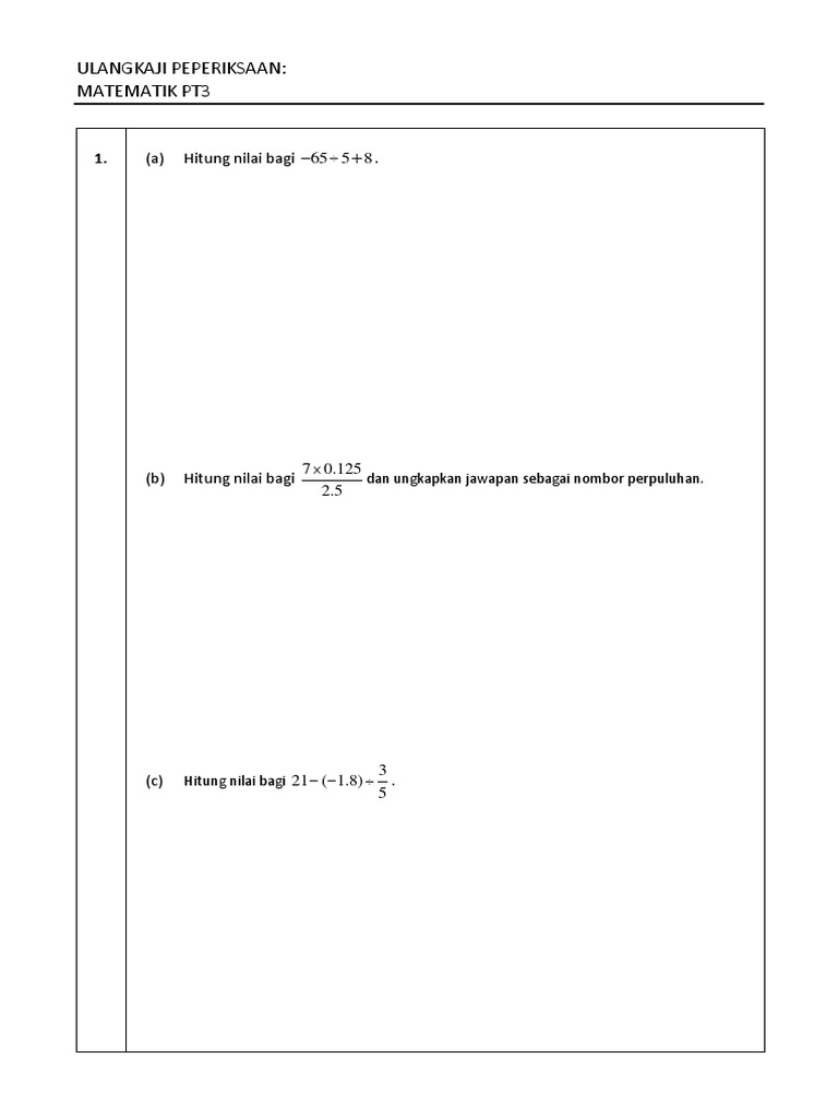 ULANGKAJI PEPERIKSAAN PT3