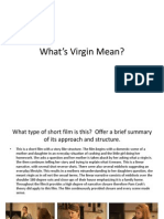 What's Virgin Mean - Analysis