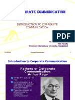 Introduction To Corporate Communication