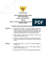 Syarat - Syarat Keselamatan Dan Kesehatan Kerja Pesawat Karbid PER - 01 - 1992