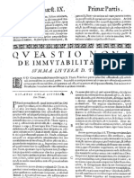 CT [1654 Ed.] t1 - 14 - Quaestio 9, De Immutabilitate Dei