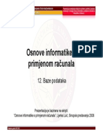 Osnove Informatike 12-Baze Podataka