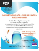 Enjoy Improving Your Maths & English Skills in A Fun & Friendly Environment!!!