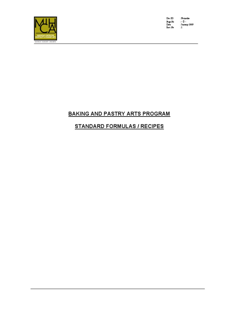 Baking and Pastry Recipes Guide | PDF | Cakes | Breads