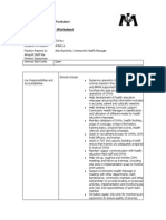 IMC Job Description Worksheet IMC Job Description Worksheet