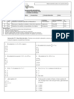 Prueba de Unidad de Algebra 6 Septimo Basico