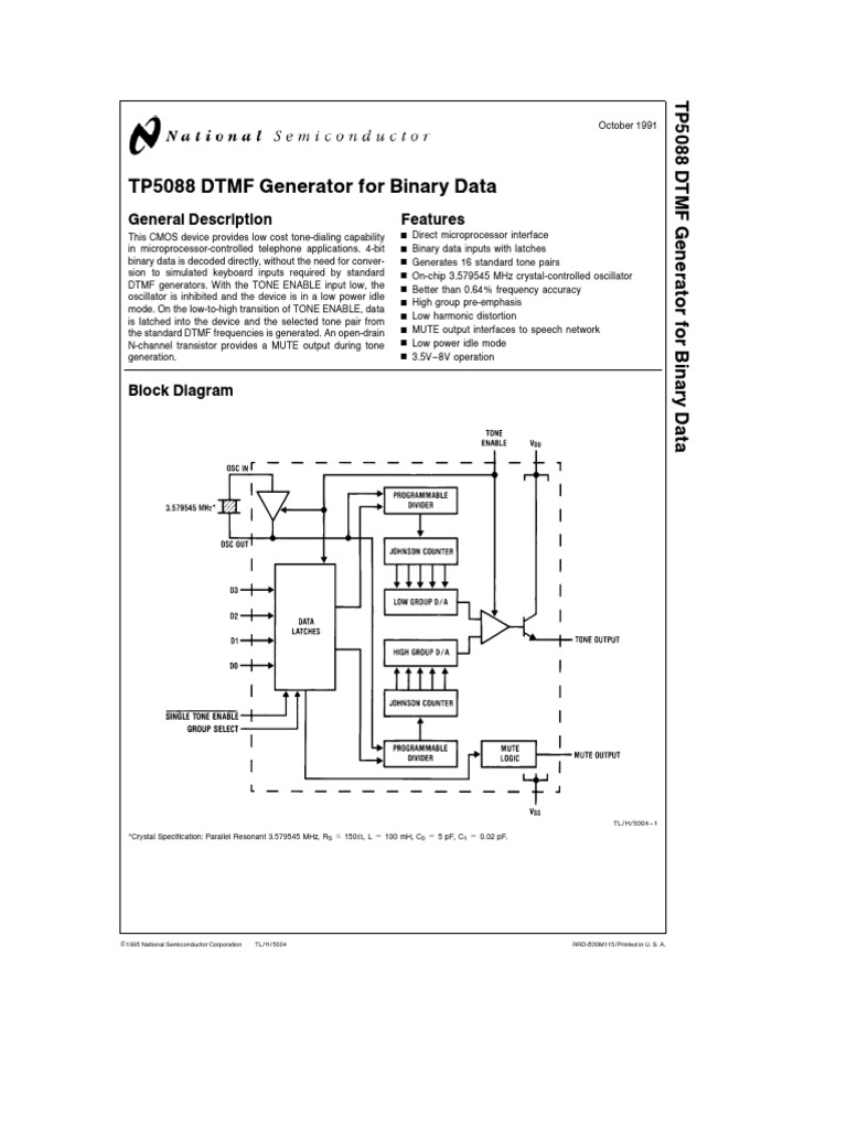 TP5088 PDF | PDF | Electrical Engineering | Electronics