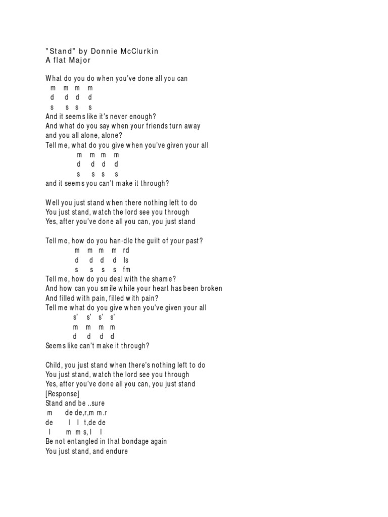 Stand by Donnie McClurkin