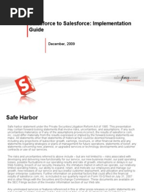 Salesforce to Salesforce: Implementation Guide