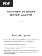 How To Repair The Collation Conflict in SQL