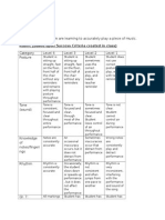 Playing Rubric