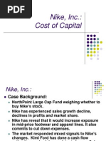 Nike, Inc Cost of Capital Case Study 