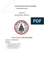 School of Information & Communication Technology: Project Synopsis: Door Lock Alarm