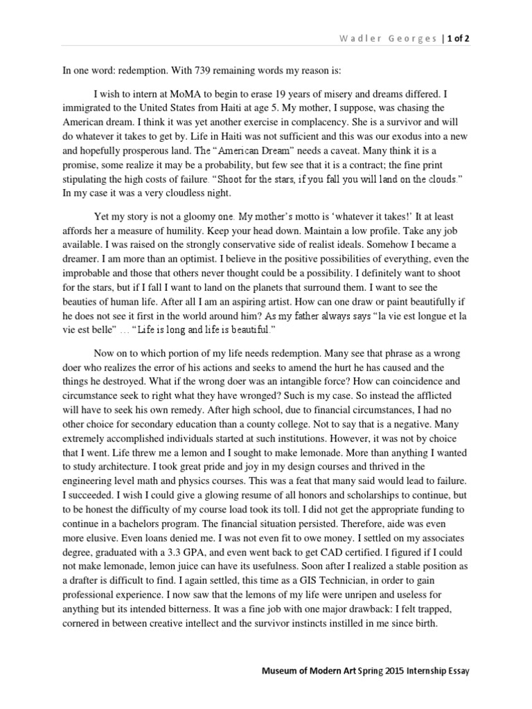 Moma Internship PDF