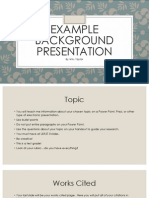 Example Background Presentation