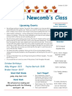 Miss Newcomb's Class: Upcoming Events