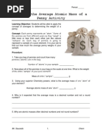 activity penny atomic mass