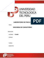 Lab 7 Fisicaiii (Descarga de Capacitores) PDF