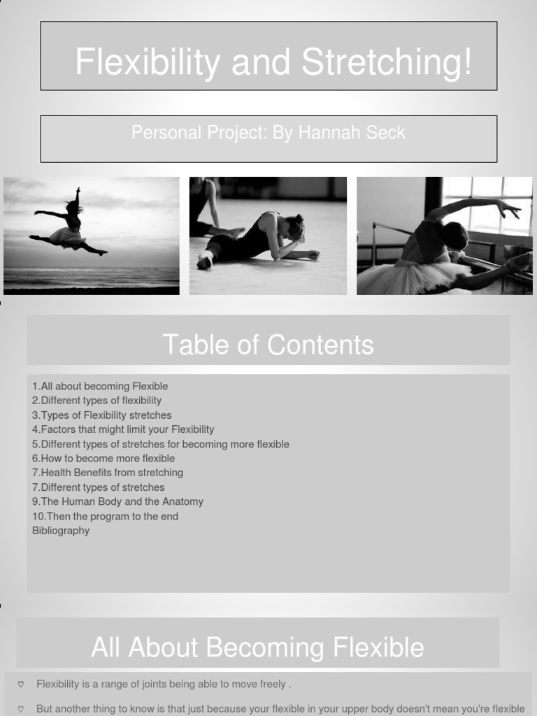Flexibility Personal Project | PDF | Flexibility (Anatomy) | Physical ...
