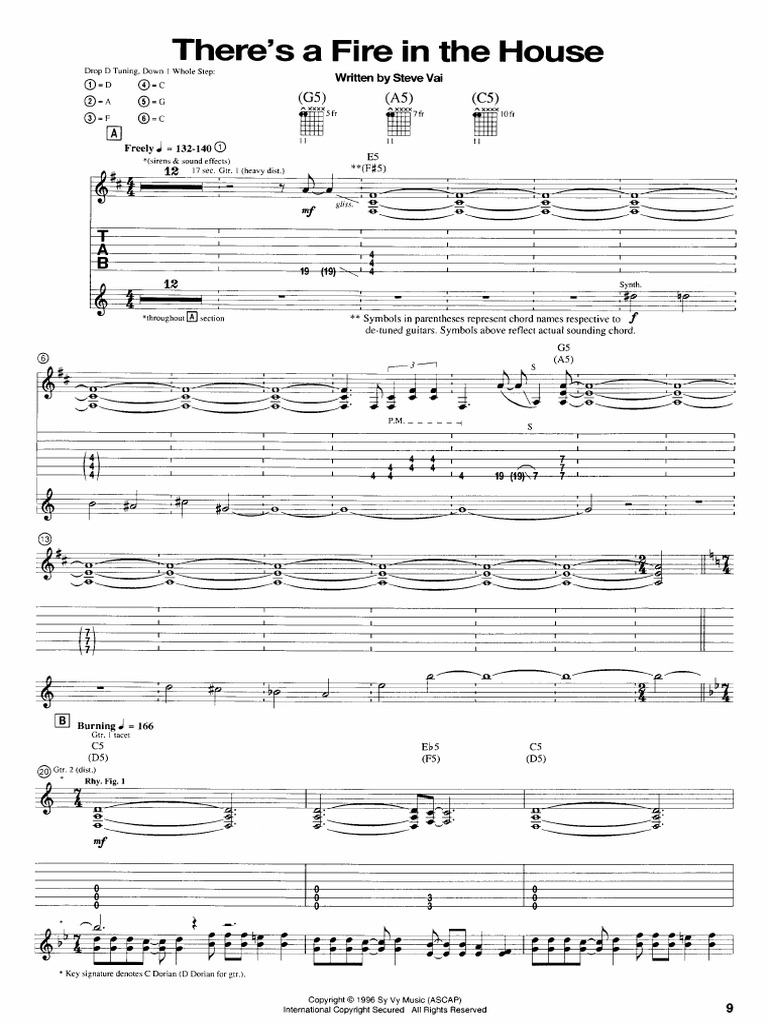 Steve Vai Fire Garden 楽譜 ギター HAL LEONARD Play Official version of Fire Garden Suite: Bull Whip / Pusa Road