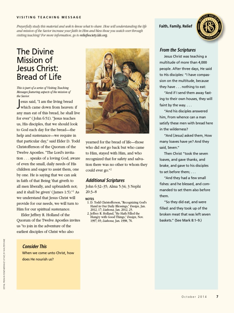 2014 10 03 The Divine Mission of Jesus Christ Bread of Life Eng PDF ...