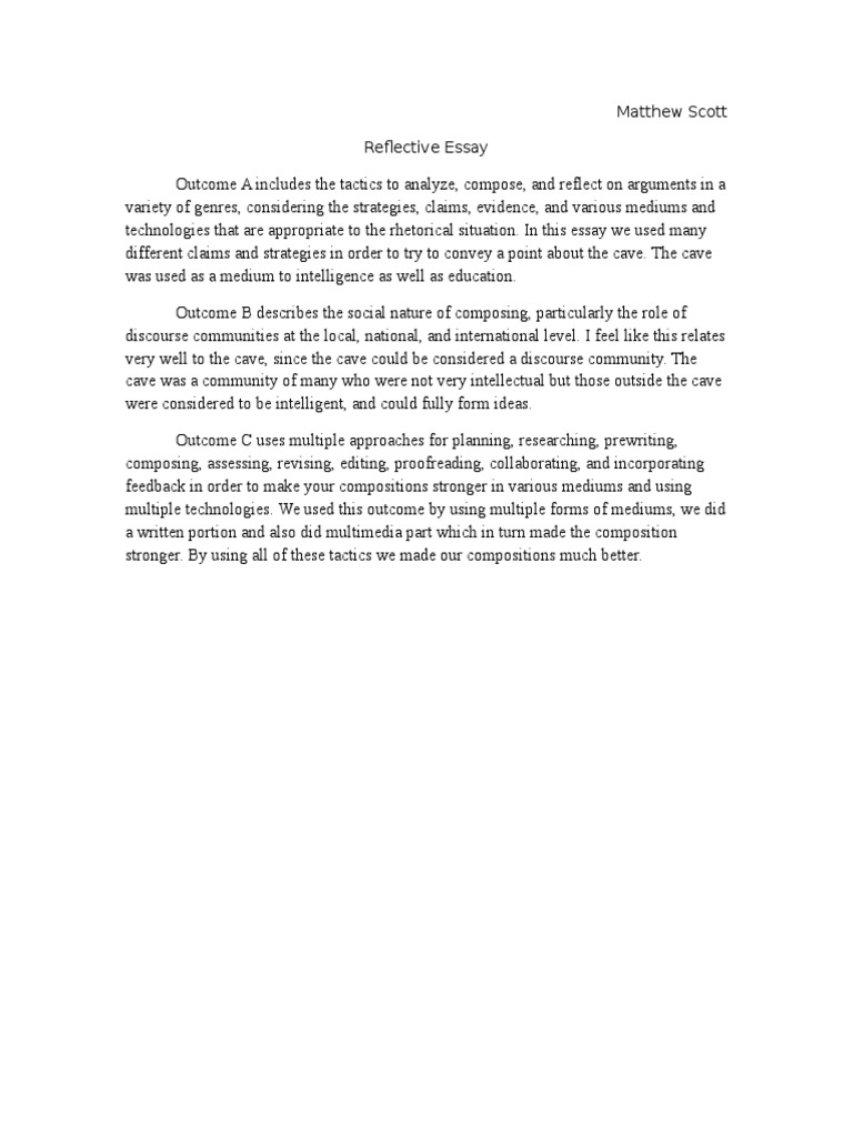 Reflective Essay on Rhetorical Strategies | PDF