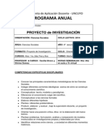 Programa Proyecto Investigacion Cs Sociales 4 Ano 2014 PDF