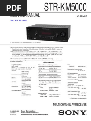 STR KM5000 PDF | PDF | Sound Technology | Telecommunications