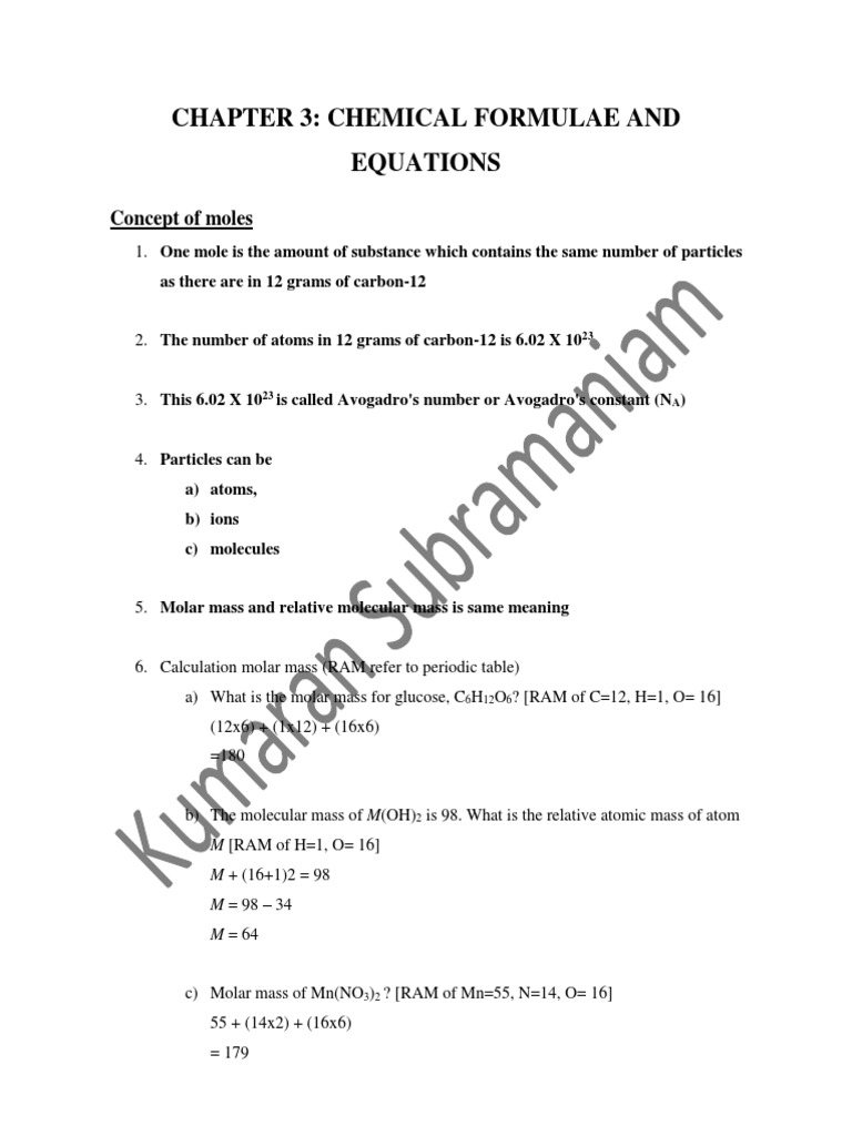 Chemistry SPM Module Form 4 Chapter 3 | PDF