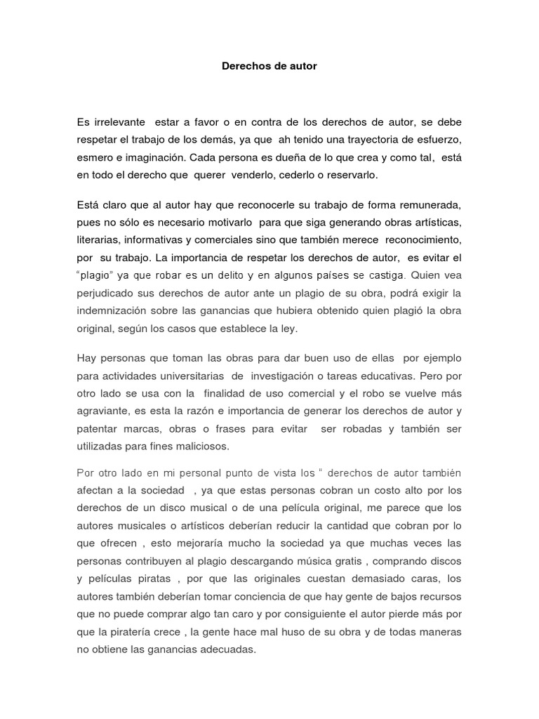 Derechos de Autor | PDF | Derecho
