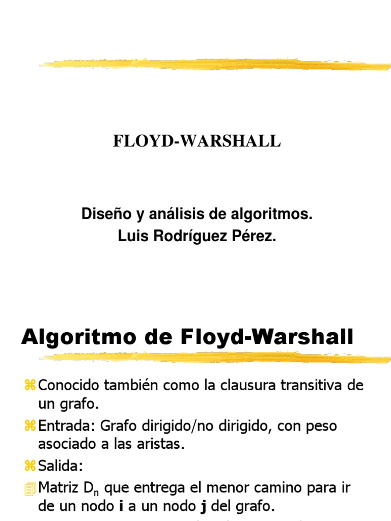 Presentacion Floyd-Warshall | PDF