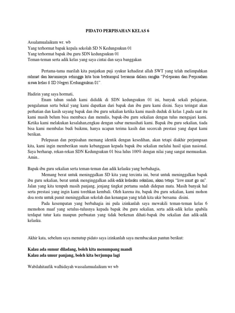 Pidato Perpisahan Docx