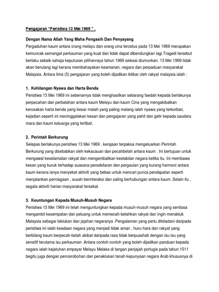 Pengajaran 13 Mei 1969  PDF