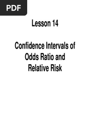 Ci For Or And Rr Relative Risk Odds Ratio