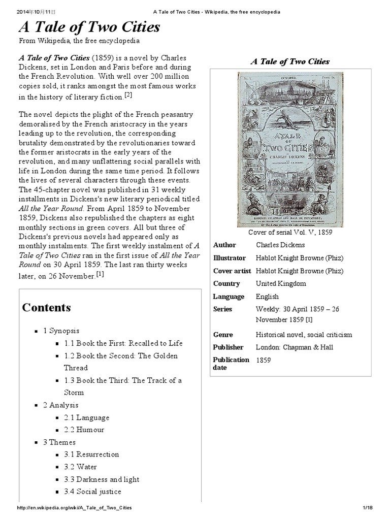 A Tale of Two Cities Overview | PDF | A Tale Of Two Cities