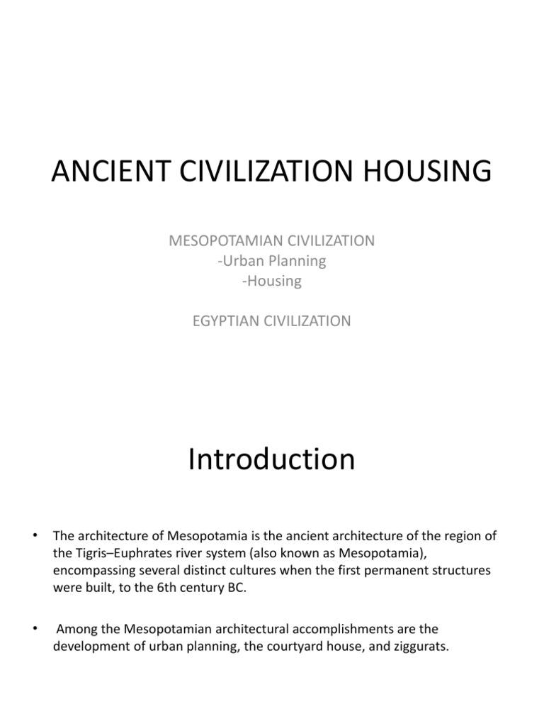 Mesopotamian Housing and Urban Design | PDF | Brick | Mesopotamia