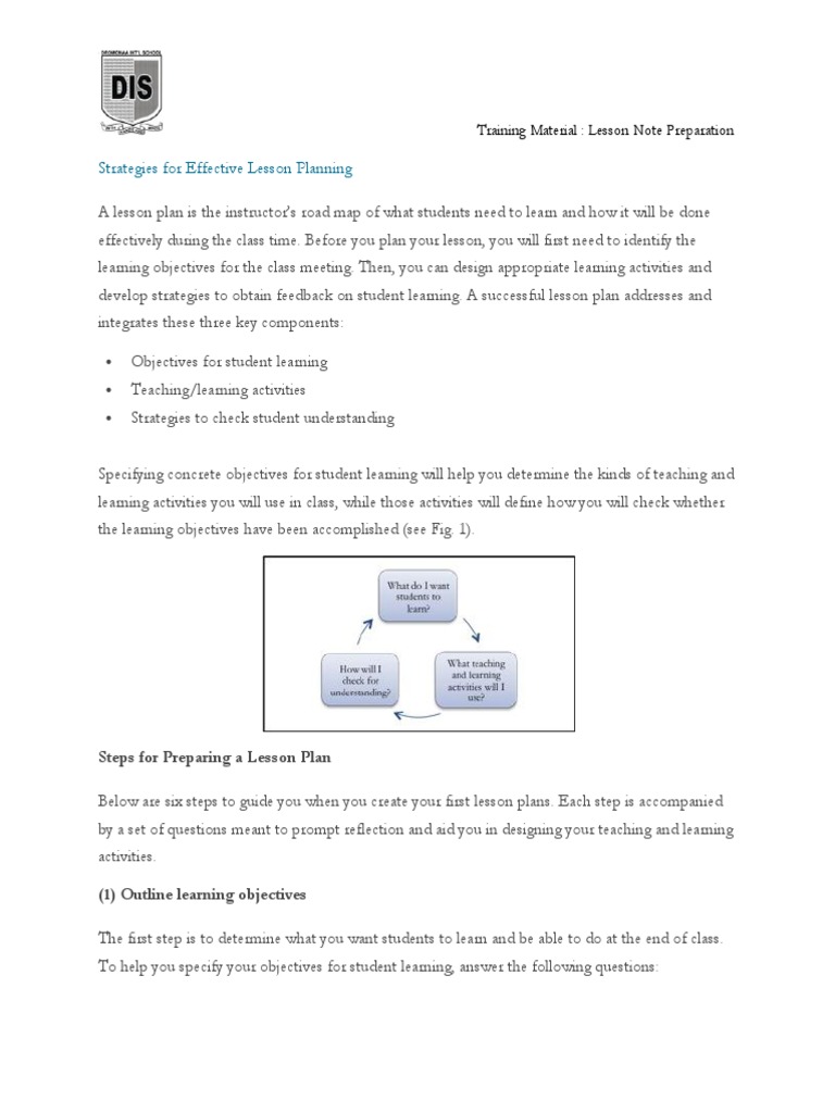 Effective Lesson Planning Strategies | PDF | Lesson Plan | Understanding