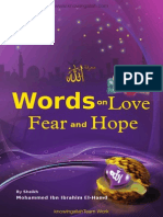 Words on Love Fear and Hope