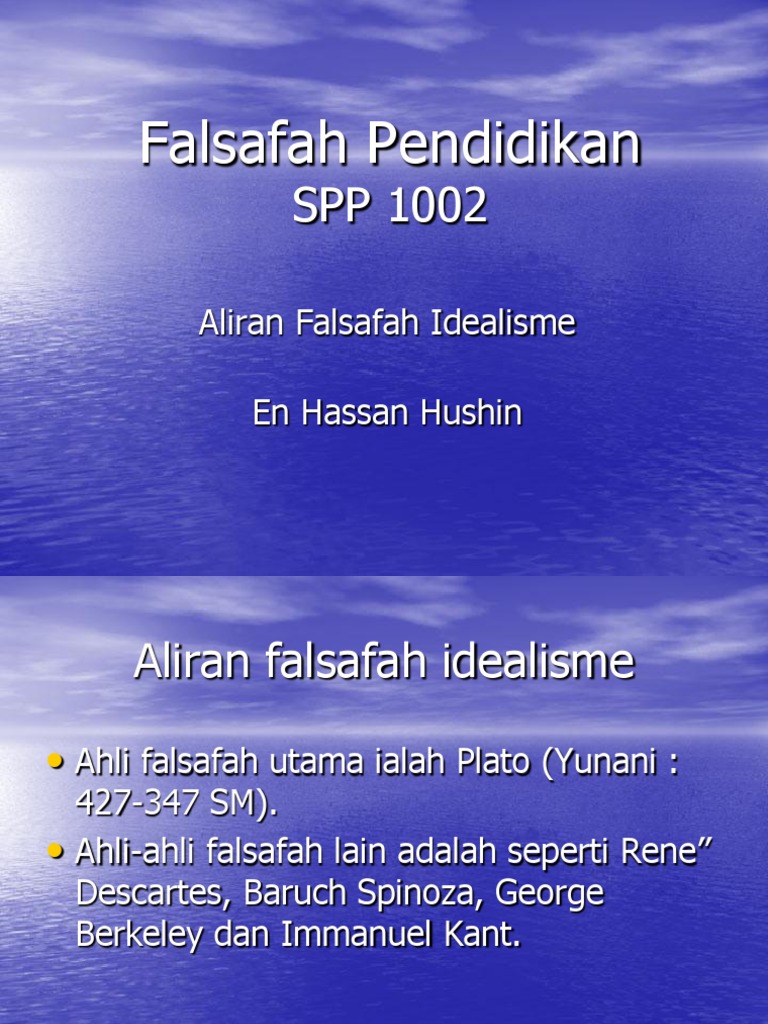 ALIRAN IDEALISME